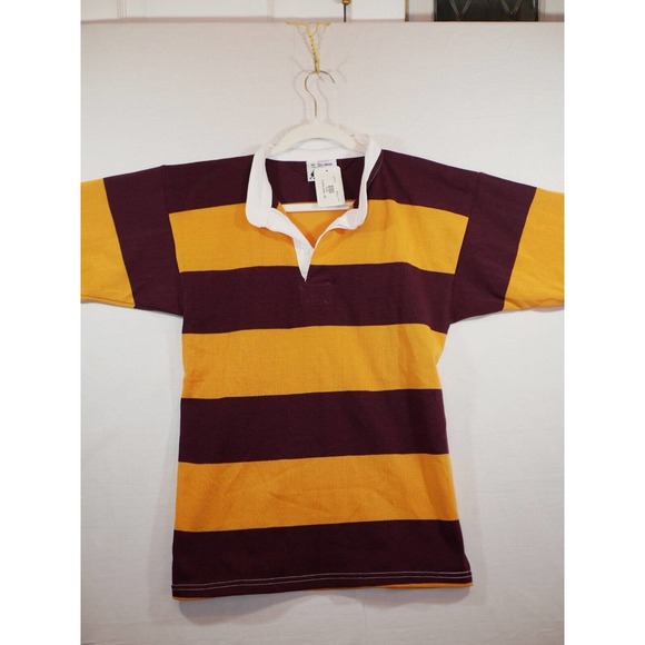 Vintage Halbro Rugby Polo Shirt Size 38 Medium M Made in USA NWT - Picture 1 of 12